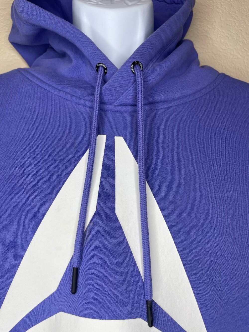 Reebok Gorpcore Purple Big Delta Logo Fleece Pullover Hoodie Mens 2XL - Picture 3 of 11